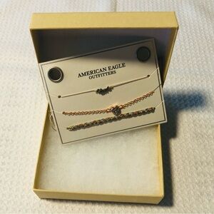 New American Eagle Outfitters Gold and Silver Bracelet Trio